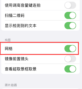 涟源苹果手机维修网点分享iPhone如何开启九宫格构图功能 